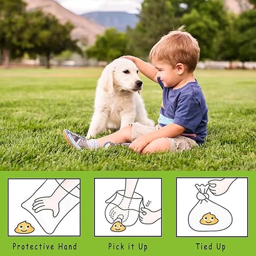 600 Poo Bags Dogs, 5 Colours, Dog Poo Bags, 31 x 22 cm, Polyethylene Material, Portable, Black, Blue, Pink, Yellow, Green (40 Rolls of 15 Counts)